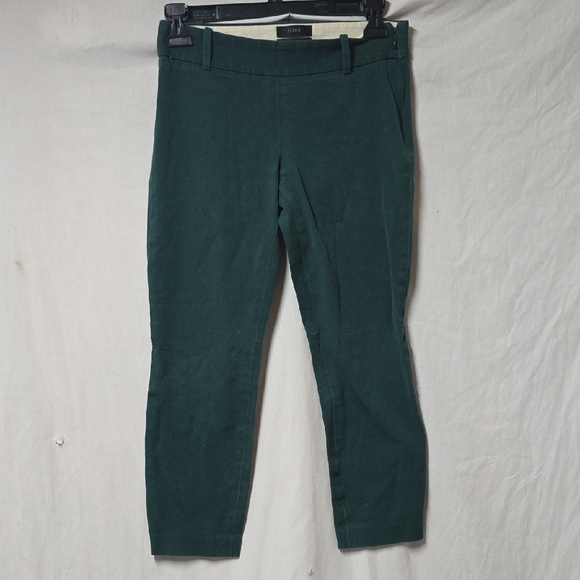J. Crew Pants - J. Crew Dark Green Minnie Ankle Crop Chino Pants Size 0p